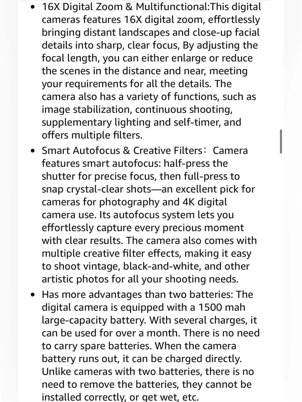 Digital Camera 4K for Kids-48MP Autofocus Vlogging Camera with 32GB Card